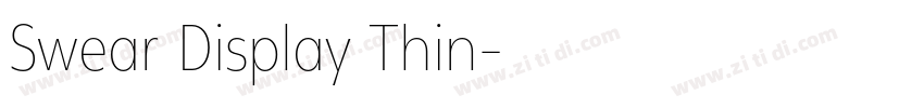 Swear Display Thin字体转换